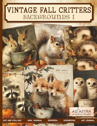 VINTAGE FALL CRITTERS BACKGROUNDS I